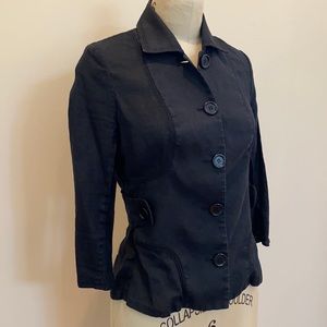 Max studio women’s black shirt linen size 4 small